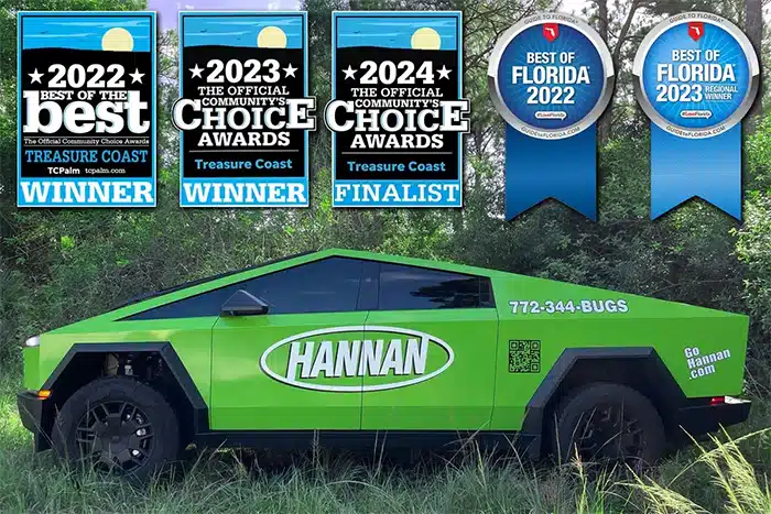 Port St Lucie Pest Control Hannan Environmental Services Hannan Environmental Services pest control truck serving the Treasure Coast and South Florida